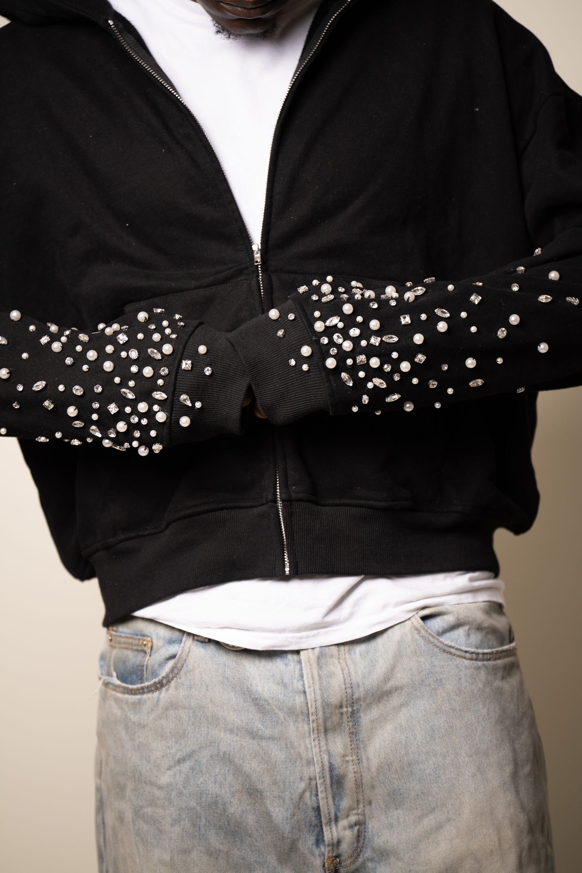 DIAMONDS & PEARLS ZIP UP