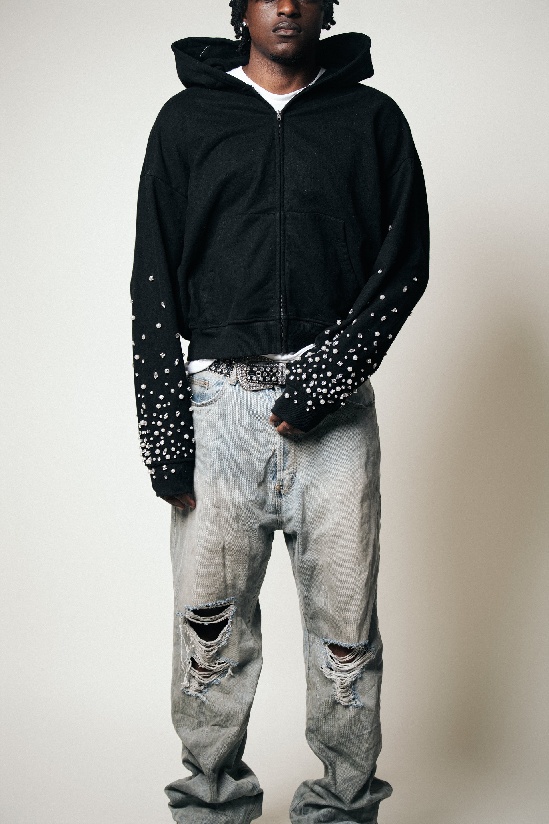 DIAMONDS & PEARLS ZIP UP